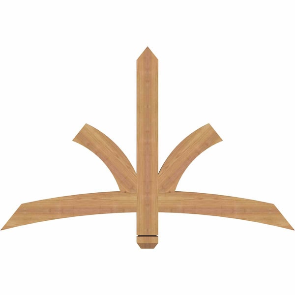 Ekena Millwork Davenport Timber Gable Bracket, Western Red Cedar, 48"W x 30"H x 1 1/2"D x 3 1/2"F, 15/12 Pitch GBW048X30X0204DAV00SWR - main